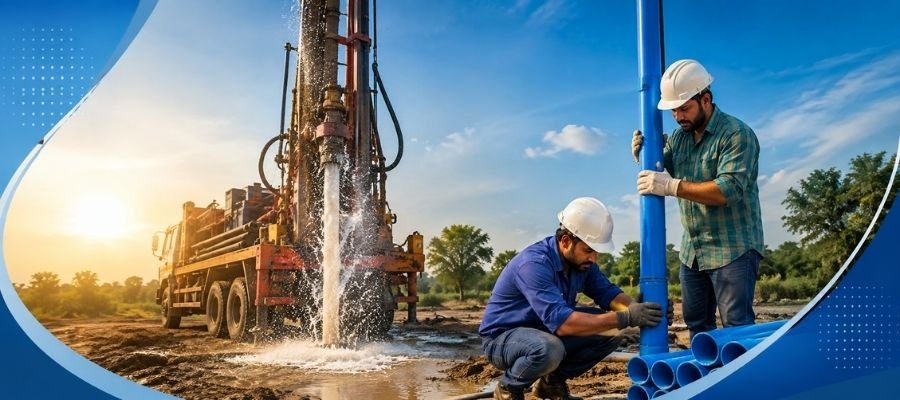 Borewell drilling machine in Gandhinagar by Podar Borewell